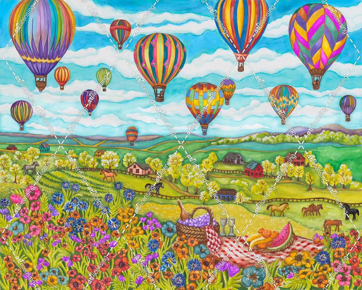 Balloons Over Farmland