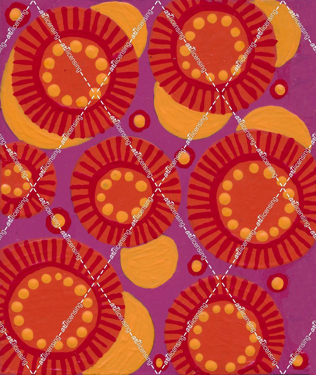 Fuchsia W Orange Circles 2