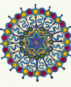 Star Mandala stained glass