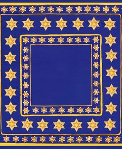 Jewish Stars Plate Blue