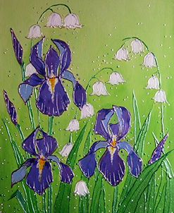 Iris And Canterbury Bells