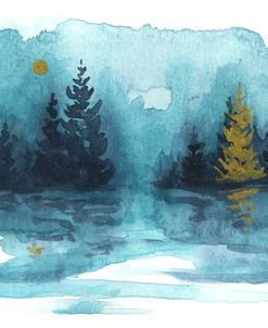 Turquoise and Gold I