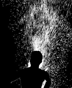 Boy in Front of Fire