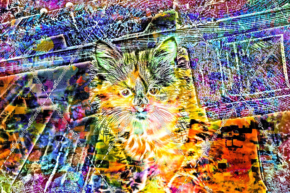 Transparent Kitten Pattern  07