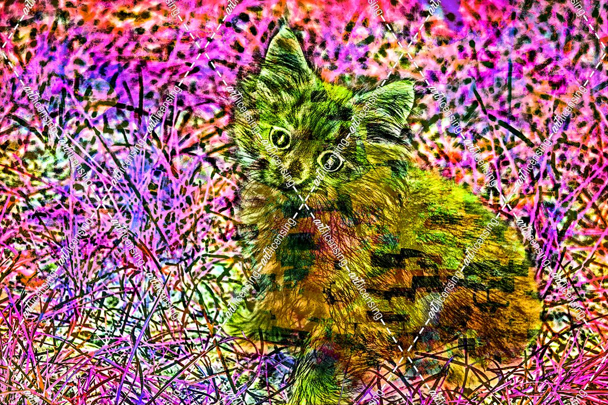 Transparent Kitten Pattern  25