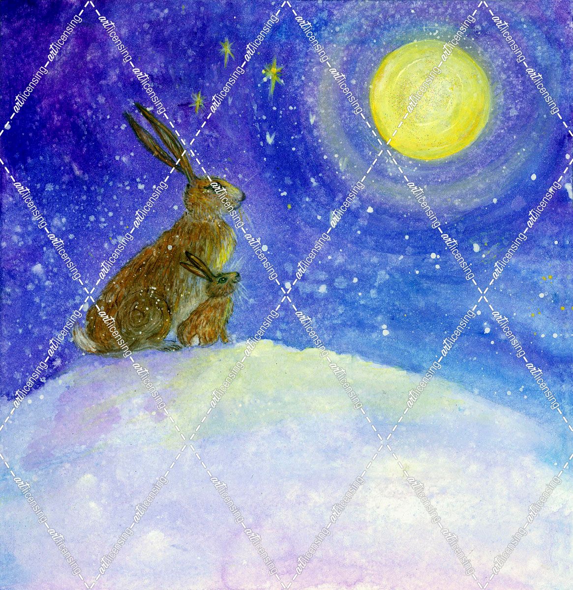 Hare And His Mother Moon Gazing