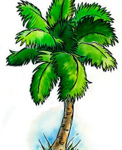 Scratchboard Palm Tree