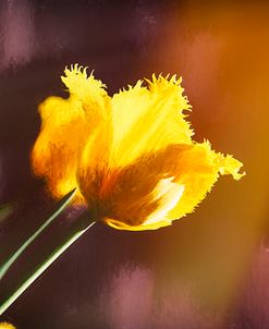 Digital Art Yellow Tulip