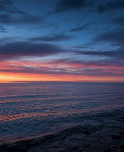 Fiery Sunset Seaside With Pier