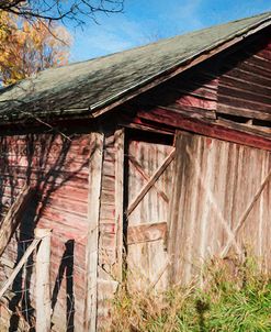 Digital Art Old Barn Autumn Adirondacks #2