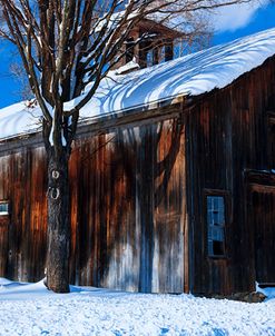 Old Rustic Snow Covered Barn