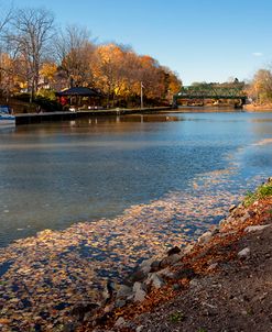 Walkway Erie Canal in Autumn NYS