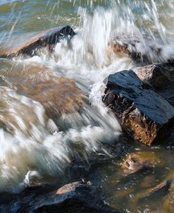 Waves Crashing Upon Rocks Fairhaven Nys