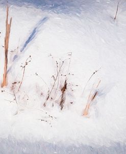 Digital Art Stubble In Fresh Snow