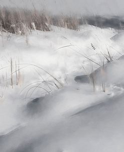 Digital Art Winter Landscape Monochromatic