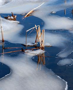 Ice Formations On Pond