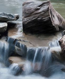 Logs In Little Waterfalls