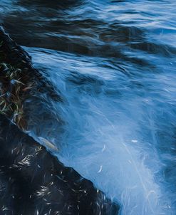 Seashore And Waves With Rocks