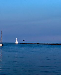 Two Sailboats And Pier