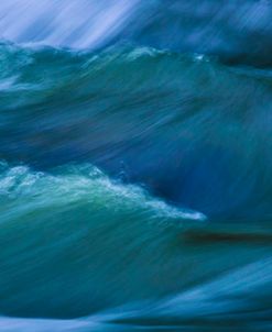 Blue Choppy Waves In Slow Motion