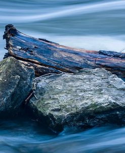 Two Rocks And Long Swirling Water