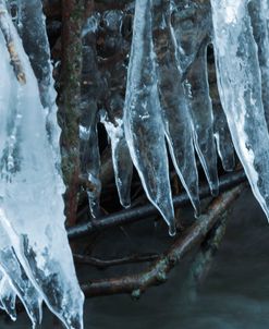 Ice Cicles Over Beaver Dam