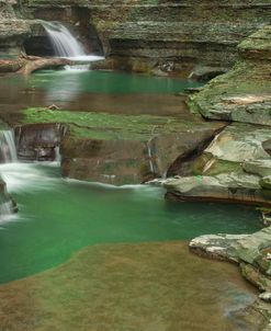 Three Waterfalls In Gorge