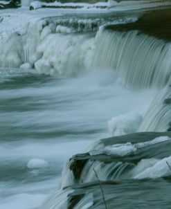 Waterfalls And Ice In Winter