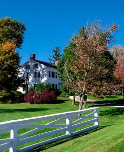 American Homestead In Autumn