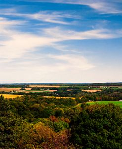 Autumn Valley Beneath Cloudscape