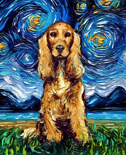 Golden Cocker Spaniel Night