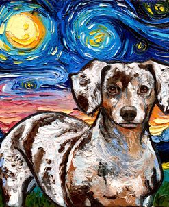 Reverse Chocolate Dapple Dachshund Night
