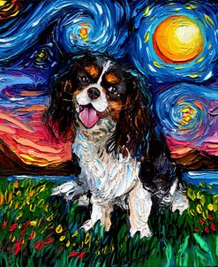 Tri Color Cavalier King Charles Spaniel Night