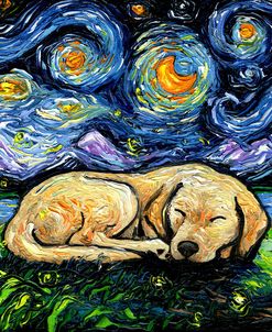 Sleepy Yellow Labrador Night