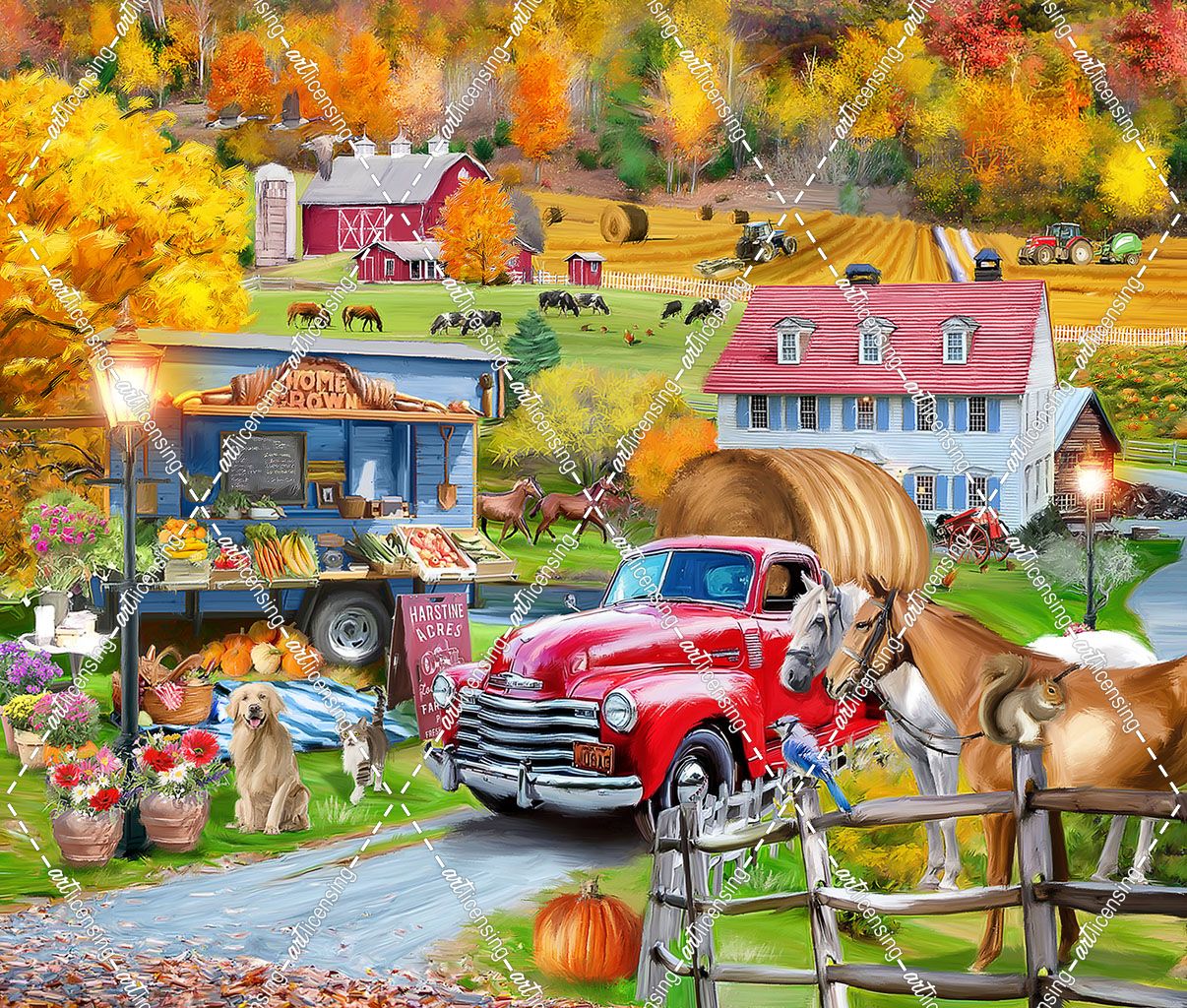 autumn farm paintings