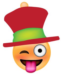 Emoji One Eye Xmas Hat