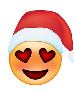 Emoji Smile Heart Xmas Hat