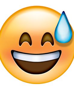 emoji big smile sweat