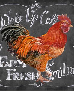 Rooster on Chalkboard II