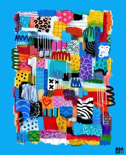 Loose Patchwork Blue Aura