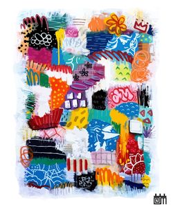 Loose Patchwork With White