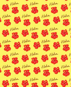 Aloha Hibiscus Yellow Pattern