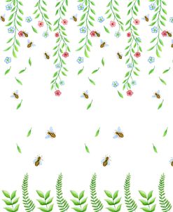 Bees Hanging Leaves
