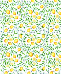 Lemon Floral Branches Pattern