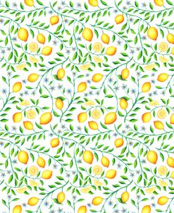 Lemon Floral Branches Pattern