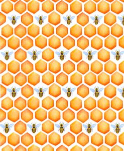 Honeycomb Bees Pattern
