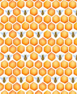 Honeycomb Bees Pattern