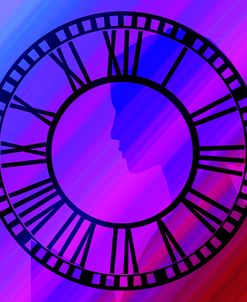 Clock Face on Purple