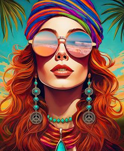 Red Haired Tropical Beauty