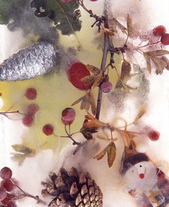 FS228 FrozenPuppet&leaves&berries&silverPineapple